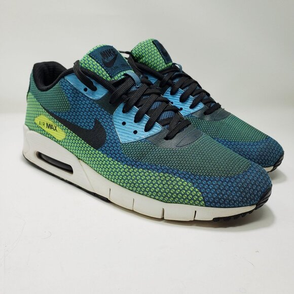 Nike Air Max 2013 Sneakers Blue/Green Mesh Low-Top Athletic Shoes Mens 10.5